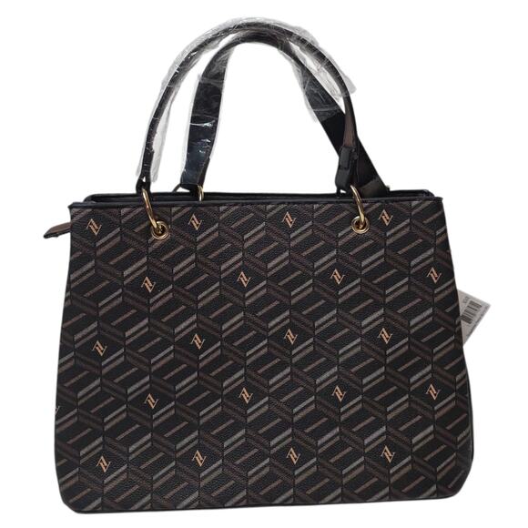 NWT Adrienne Vittadini Signature Collection Strike Satchel - $210 MSRP - Picture 2 of 9